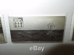 1974 Franklin Mint Flags of Canada Official Sterling Silver Set. 925 NEW IN BOX