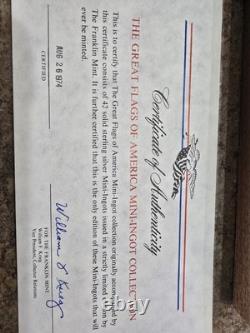 1974 Franklin Mint Great Flags of America Mini-Ingot Collection