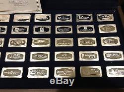 1974 Franklin Mint Proof Set Bankmarked Sterling Silver Ingots