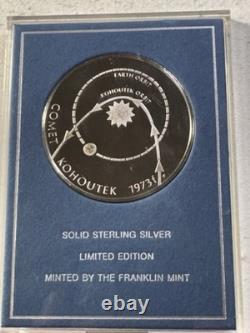 1974 Franklin Mint Sterling Silver Eyewitness Medal Comet Kohoutek