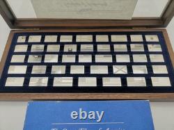 1974 Great Flags Of America 42 Sterling Silver Mini Ingot Flags 7.44 OZT