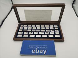 1974 Great Flags Of America 42 Sterling Silver Mini Ingot Flags 7.44 OZT