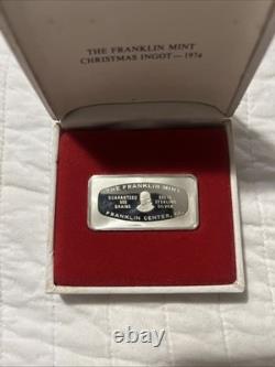 1974 Ingot 500 grains solid sterling Franklin Mint Christmas in original box