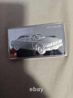 1974 Jaguar XJ12 Auto Bar-Franklin Mint 2.12 Troy oz. 925 Silver Proof Bar