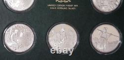 1974 Norman Rockwell Medallic Tribute Robert Frost Proof Set Sterling Silver