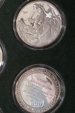 1974 Norman Rockwell Medallic Tribute Robert Frost Proof Set Sterling Silver