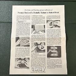 1974 Norman Rockwell Medallic Tribute to Robert Frost Sterling Silver 12 Coins
