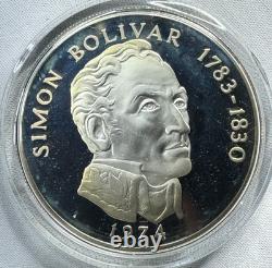 1974 Panama 20 Balboas Silver Coin 4.167 oz in OGP with COA Franklin Mint 1974 Panama 20 Balboas Silver Coin 4.167 oz in OGP with COA Franklin Mint