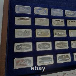 1974 Proof Set Bankmarked Sterling Silver Ingots Franklin Mint = 50 Total Bars