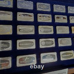 1974 Proof Set Bankmarked Sterling Silver Ingots Franklin Mint = 50 Total Bars