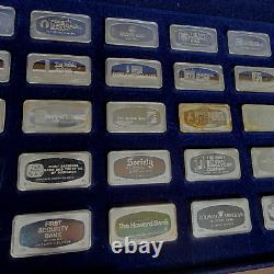 1974 Proof Set Bankmarked Sterling Silver Ingots Franklin Mint = 50 Total Bars