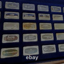 1974 Proof Set Bankmarked Sterling Silver Ingots Franklin Mint = 50 Total Bars