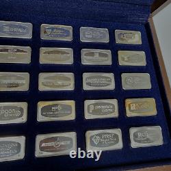 1974 Proof Set Bankmarked Sterling Silver Ingots Franklin Mint = 50 Total Bars