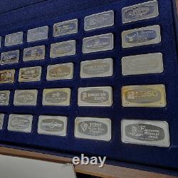1974 Proof Set Bankmarked Sterling Silver Ingots Franklin Mint = 50 Total Bars
