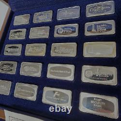 1974 Proof Set Bankmarked Sterling Silver Ingots Franklin Mint = 50 Total Bars