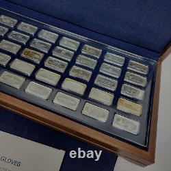 1974 Proof Set Bankmarked Sterling Silver Ingots Franklin Mint = 50 Total Bars