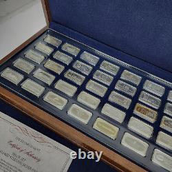 1974 Proof Set Bankmarked Sterling Silver Ingots Franklin Mint = 50 Total Bars