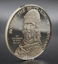 1974 Robert the Bruce King Scotland Scottish Franklin Mint Silver round C4643