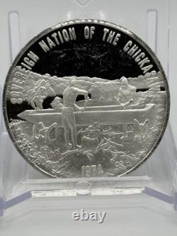 1974 Sovereign Nation, Minnesota Chickasaw Indian Tribe. 999 Silver Proof Round