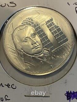 1974 US USA FM Francis Lewis BICENTENNIAL COUNCIL Old Proof Silver Medal i112933