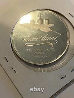 1974 US USA FM Francis Lewis BICENTENNIAL COUNCIL Old Proof Silver Medal i112933