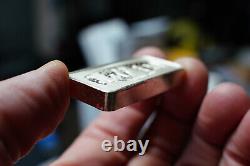 1974 Vintage Christmas STERLING SLAB Franklin Mint 2oz Silver 925 Art Bar C1437