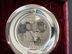 1974 solid Sterling Silver Plate Franklin MintHanging the WreathLimited Ed 925