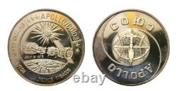 1975 0.964 oz SILVER APOLLO SPACE MISSION ART BAR/ROUND + STAMPS + LETTER