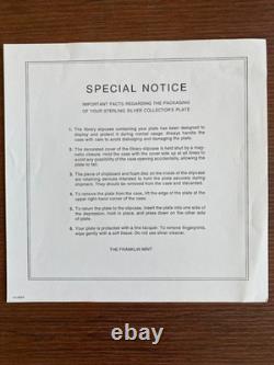 1975 Bicentennial Comm John Hancock Franklin Mint Ltd Ed Silver & Gold Plate