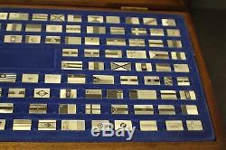 1975 Flags of the United Nations Mini-Ingot Collection Sterling Franklin Mint