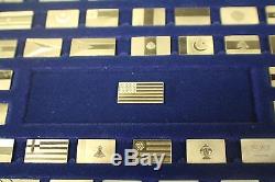 1975 Flags of the United Nations Mini-Ingot Collection Sterling Franklin Mint
