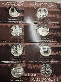 1975 Franklin Mint American Indian Medallic History 49 Silver Medals OP RARE
