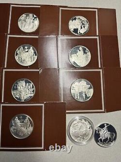 1975 Franklin Mint American Indian Medallic History 49 Silver Medals OP RARE