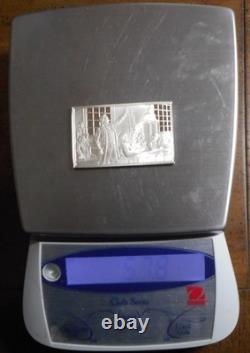 1975 Franklin Mint Bicentennial Sterling Silver Ingot Bar #9 57.8g 1.72 OZT ASW