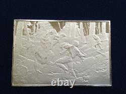 1975 Franklin Mint Currier & Ives The Life of a Hunter Silver Art Bar P2550