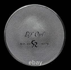1975 Franklin Mint Elf Owl #44 925 Sterling Silver art bar round C1923