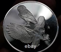 1975 Franklin Mint Elf Owl #44 925 Sterling Silver art bar round C1923