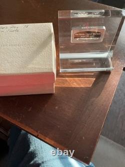 1975 Franklin Mint Father's Day Ingot in Lucite 1000 Grain Sterling Silver withBox
