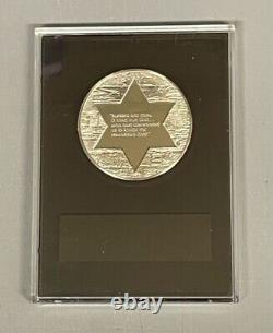 1975 Franklin Mint Hanukkah TORCH of MENORAH Proof Sterling Silver Medal RARE