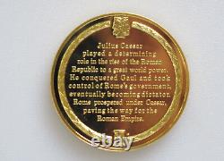 1975 Franklin Mint History of Mankind Julius Caesar Roman Silver Medal P0110