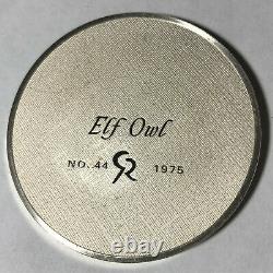 1975 Franklin Mint Robert Bird Elf Owl 2 Ounce Sterling Silver Proof Medal