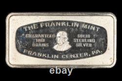 1975 Franklin Mint Silver Holiday Bar Vintage 2oz. 925 Silver 1000 Grains