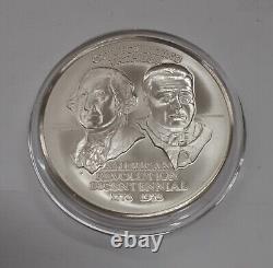 1975 Franklin Mint Silver Medal US Bicentennial/State Of Hawaii UNC in Capsule