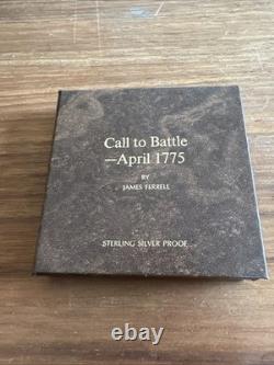 1975 Paul Revere Call to Battle Sterling Silver Proof Medal in Case (3.125 Oz)