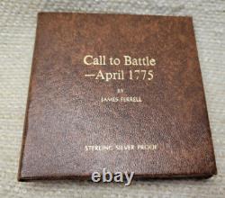 1975 Proof Paiul Revere's Ride Sterling Proof Round 3.5oz Franklin Mint 240323