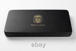 1975 Republic of Panama Sterling Silver Proof Set Franklin Mint