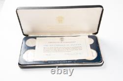 1975 Republic of Panama Sterling Silver Proof Set Franklin Mint