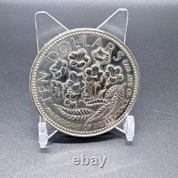 1975 SILVER BAHAMAS $10 PROOF COIN 10TH ANNIVERSARY 1.4602 Oz. COIN IN CACHET#70