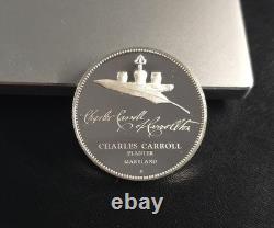 1975 Sterling Silver Charles Carroll Franklin Mint Medal