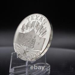 1975 TEXAS The Alamo Lone Star Cattle Oil Franklin Mint 925 Silver round C4830